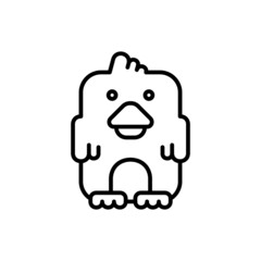 Duck icon. Icon design. Template elements. Flat style
