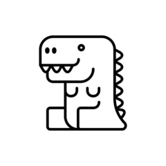 Dinosaur icon. Icon design. Template elements. Flat style