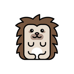 Hedgehog icon. Icon design. Template elements. Flat style
