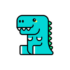 Dinosaur icon. Icon design. Template elements. Flat style