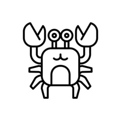 Crab icon. Icon design. Template elements. Flat style