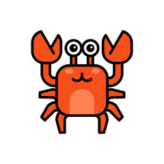Crab icon. Icon design. Template elements. Flat style