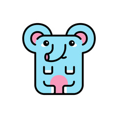 Elephant icon. Icon design. Template elements. Flat style