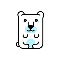 Polar Bear icon. Icon design. Template elements. Flat style