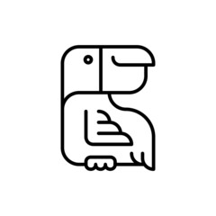 Pelican icon. Icon design. Template elements. Flat style