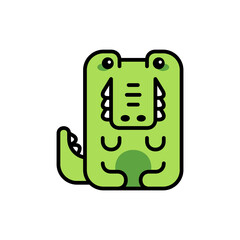 Crocodile icon. Icon design. Template elements. Flat style