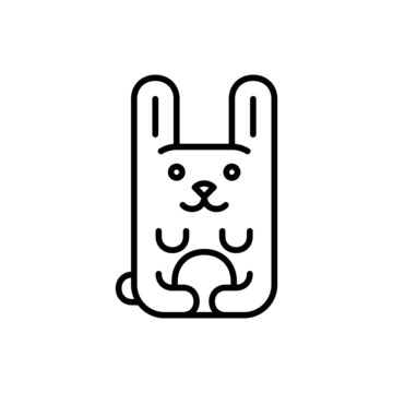Hare icon. Icon design. Template elements. Flat style