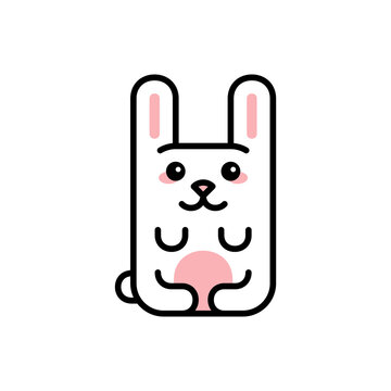 Hare icon. Icon design. Template elements. Flat style