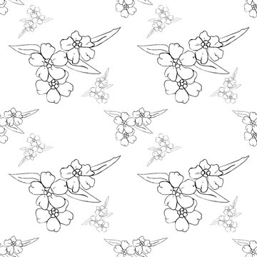 Seamless pattern in botanical style. perfect for printing on fabric