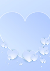 Valentine blue love heart background. Design for special days, women's day, valentine's day, birthday, mother's day, father's day, Christmas, wedding, and event celebrations.