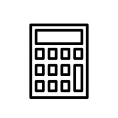 calculator Icon line style Black and White 