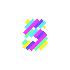 Colorful modern Pixel 5 number logo design template. Creative technology icon symbol element Vector Illustration perfect for your visual identity.