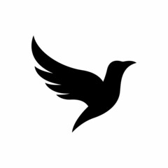 bird silhouette icon vector 