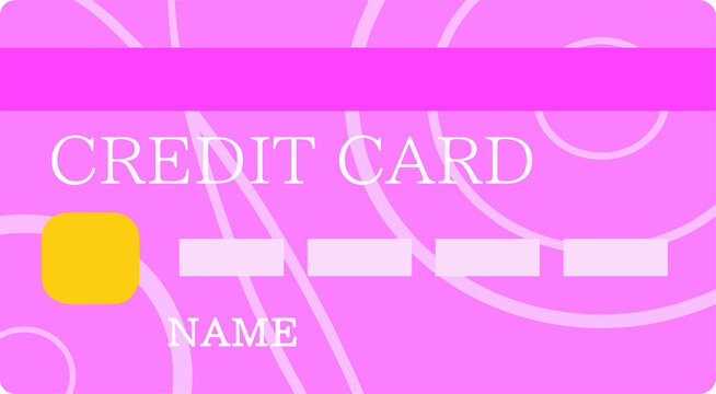 Clip Art Of Pink Credit Card