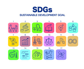 SDGs 　17の目標アイコンセット