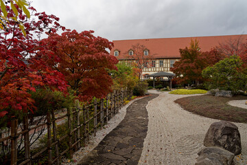 Der Japanische Garten im Schlosspark Moritzburg in Zeitz, Burgenlandkreis, Sachsen-Anhalt, Deutschland