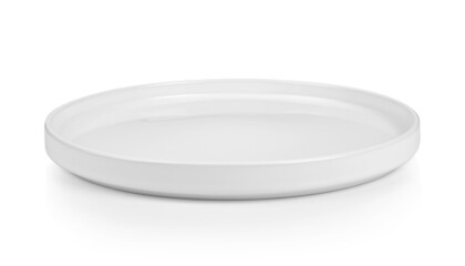 plate, white empty plate isolated on white background full