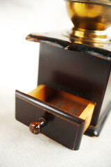 wooden coffee or spices grinder