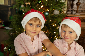 Kids celebrating christmas