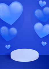 Blue universal love valentine background. Design for special days, women's day, valentine's day, birthday, mother's day, father's day, Christmas, wedding, and event celebrations.