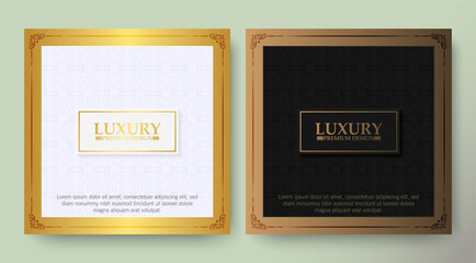 luxury and elegant golden placard flourishes frame decoration