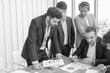 Business staff or personnel group meeting and teamwork successful