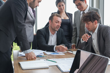 Business staff or personnel group meeting and teamwork successful