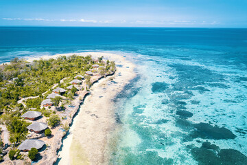 Aerial view of Prison Island, Zanzibar