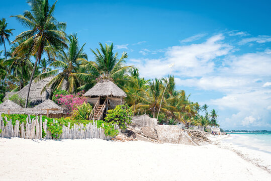 Paje and Jambiani Beach on Zanzibar Island, Tanzania.