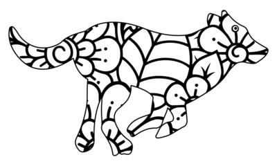 Dog coloring page for adult.dog lovers.dog coloring page & book