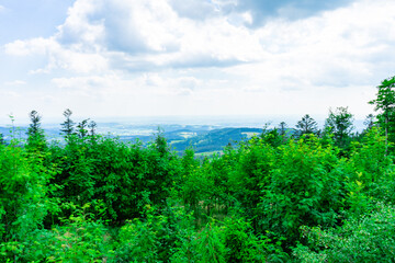 Fototapeta na wymiar Hiking Hadriwa Highpath in the Bavarian Forests