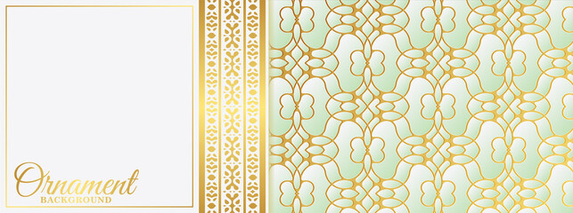luxury white and gold ornament pattern background