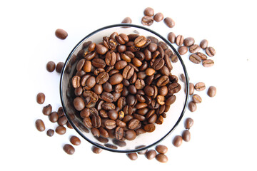 coffee beans in a cup