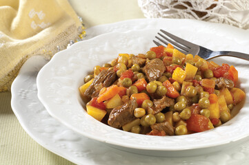 Turlu - Turkish stew of vegetables,with potatoes, eggplant