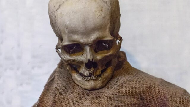Mommy in an Italian catacomb