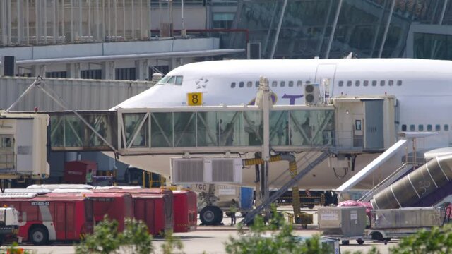 Boarding passengers on board the aircraft
