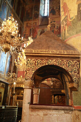 Interior of russian orthodox church in Moscow