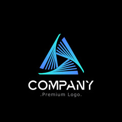 Letter a Triangle Logo