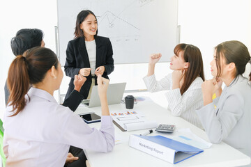 Asia business in seminar or employees group meeting in a conference room © u photostock