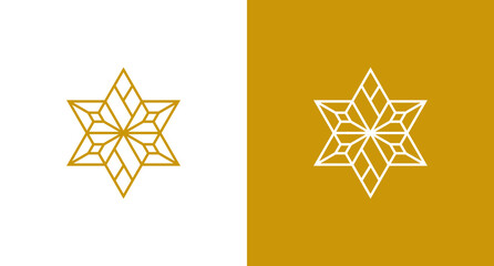 Delta star logo design minimalist modern