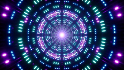 Glittering Multiple Neon Light VJ Background