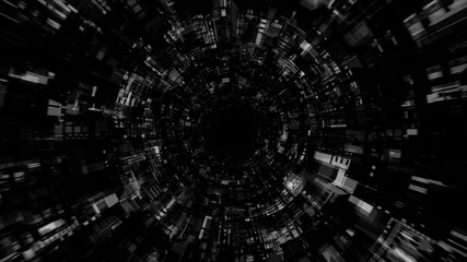 Futuristic Technology Mechanical Tunnel Texture Background