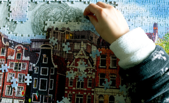 Frio l&aacute; fora puzzle dentro de casa