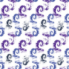 Shibori. Orchid Smoke Fashion Abstract . Tie dye patterns Batik brush seamless and repeat pattern design. Spiral Acrylic Illustration Pattern- 471.