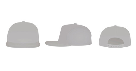 Grey baseball cap. vector illustration