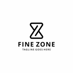Z hourglass logo illustration icon vector logo design element template