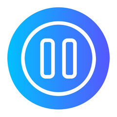 pause button gradient icon