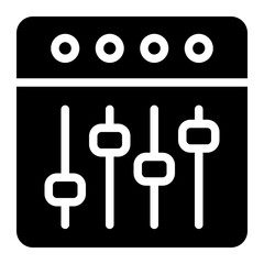 sound mixer glyph icon