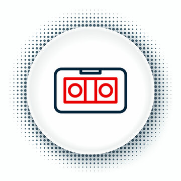 recommend clip art: Line VHS video cassette tape icon isolated on white background. Colorful outline concept. Vector