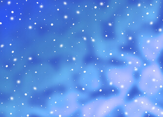 Obraz premium Watercolor Winter snowy Blurred Background. Colorful blue and violet gradient blots and drops. Multicolor Backdrop